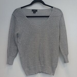 Metaphor Gray V-Neck Sweater